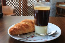 Croissant And Coffee Stock Photo Croissant And Coffee Stock Photo