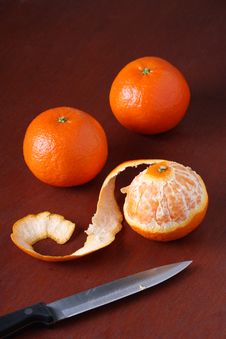 Three Mandarin Oranges Royalty Free Stock Photos Three Mandarin Oranges Royalty Free Stock Photos