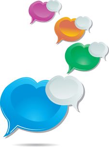 Colorful Speech Bubbles Royalty Free Stock Images