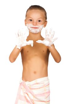 Boy Shaving Royalty Free Stock Photos
