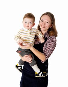Young Mother Having Fun With Her Little Son Stock Photo Young Mother Having Fun With Her Little Son Stock Photo