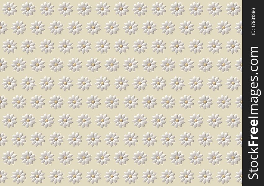 Seamless nature pattern with daisy in white colour. Seamless nature pattern with daisy in white colour