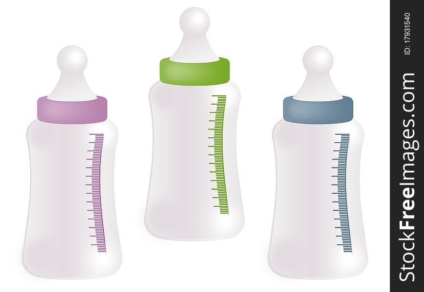 Color feeding bottles