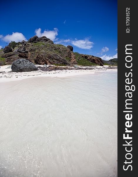 Orient Bay beach in St. Martin in the Caribbean. Orient Bay beach in St. Martin in the Caribbean.