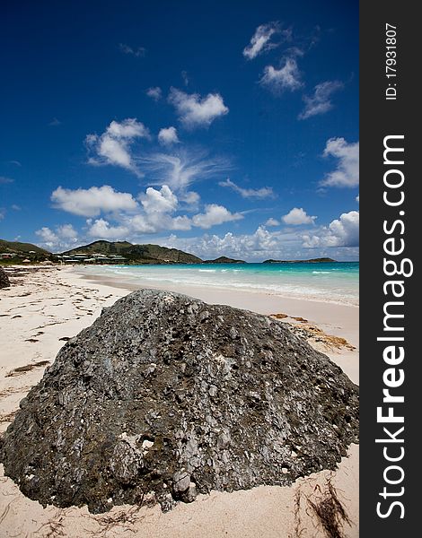 Orient Bay beach in St. Martin in the Caribbean. Orient Bay beach in St. Martin in the Caribbean.