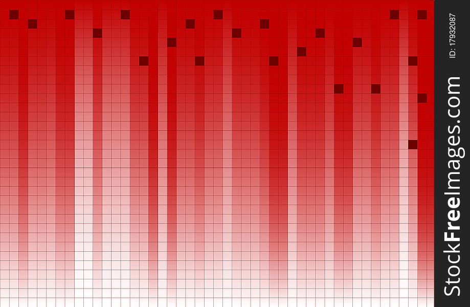 Red Squares over a Fading Business Graphic. Red Squares over a Fading Business Graphic