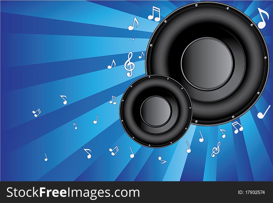 Two Speakers Background Vector