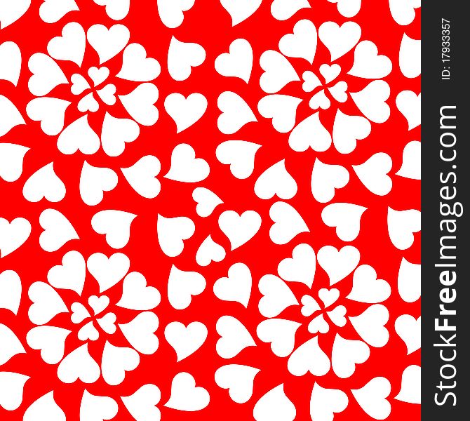 Seamless background with romantic valentine hearts. Seamless background with romantic valentine hearts