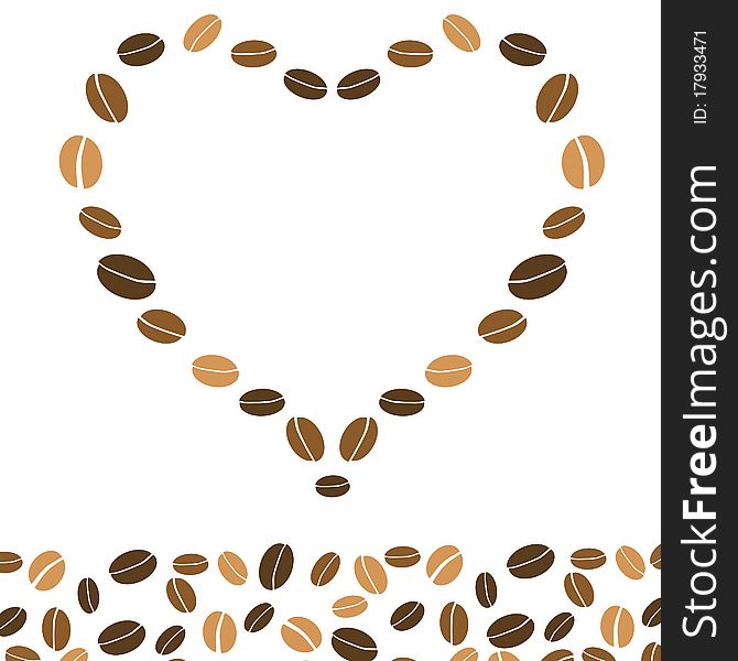 Hearts Coffee Background With Love