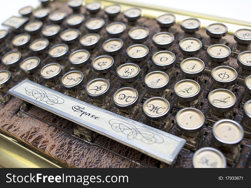 The Antique Qwerty Typewriter - isolation