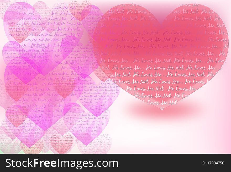 Abstract Valentine S Day Card With   Heart Design