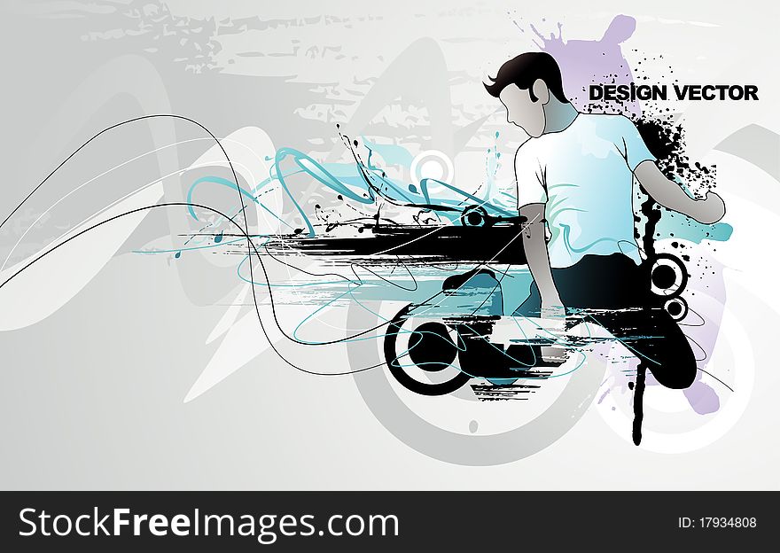 Background happy young man illustration. Background happy young man illustration