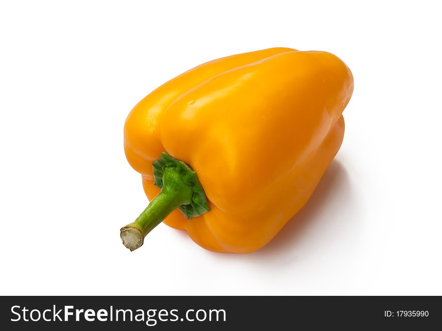 Yellow pepper isolated on white