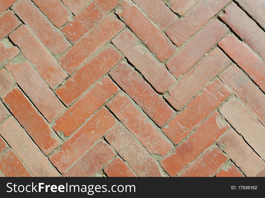 Brick pattern on a walkway