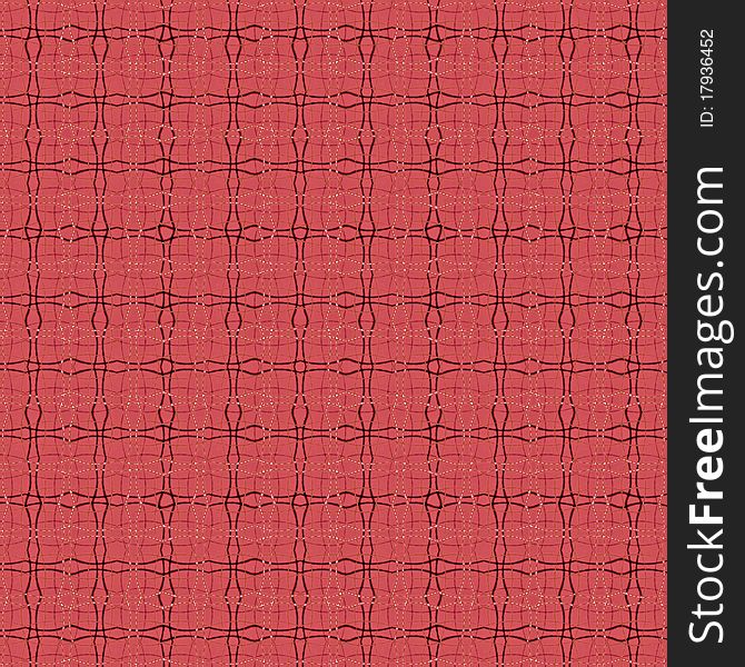 Pattern with undulating lines with red background