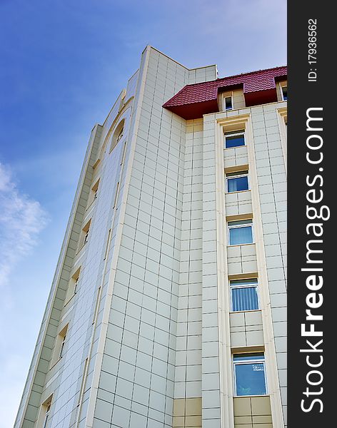 Building and sky. Element of design.