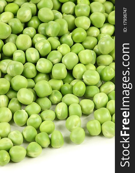 Green peas background closeup lens
