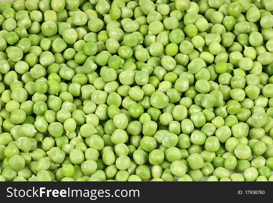 Green peas background closeup lens