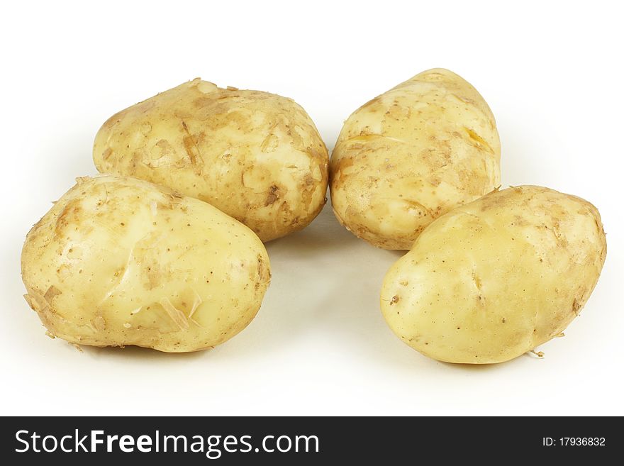 Potato on isolated white background