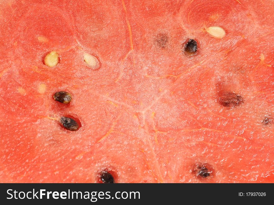 Watermelon section can be used as background or texture.