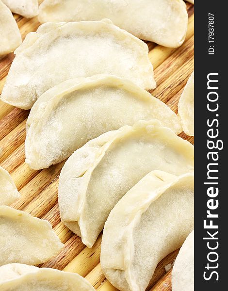 Fresh dumplings in a street market