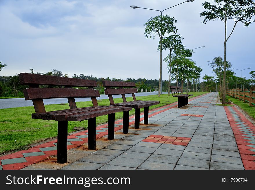 Long Chair in the Park