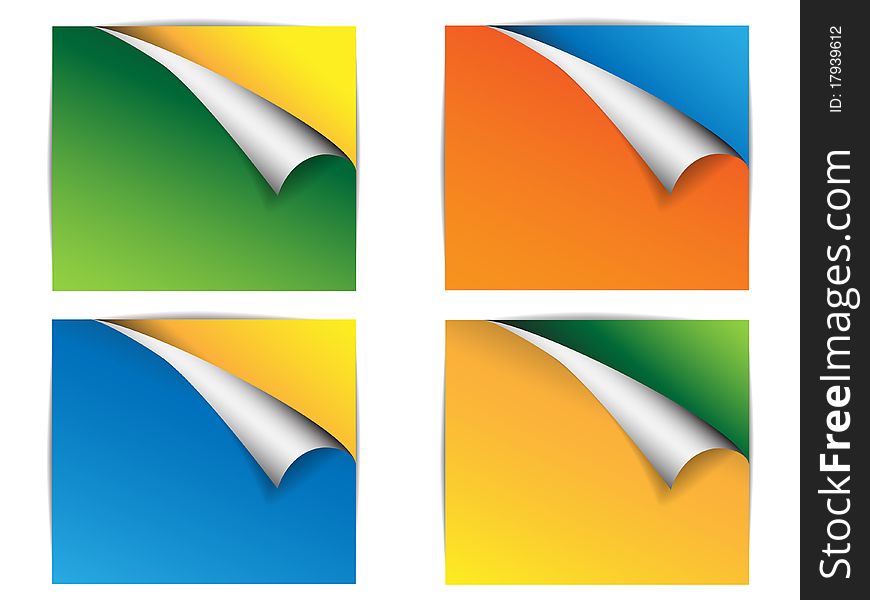 Color banner with flex edge - four types