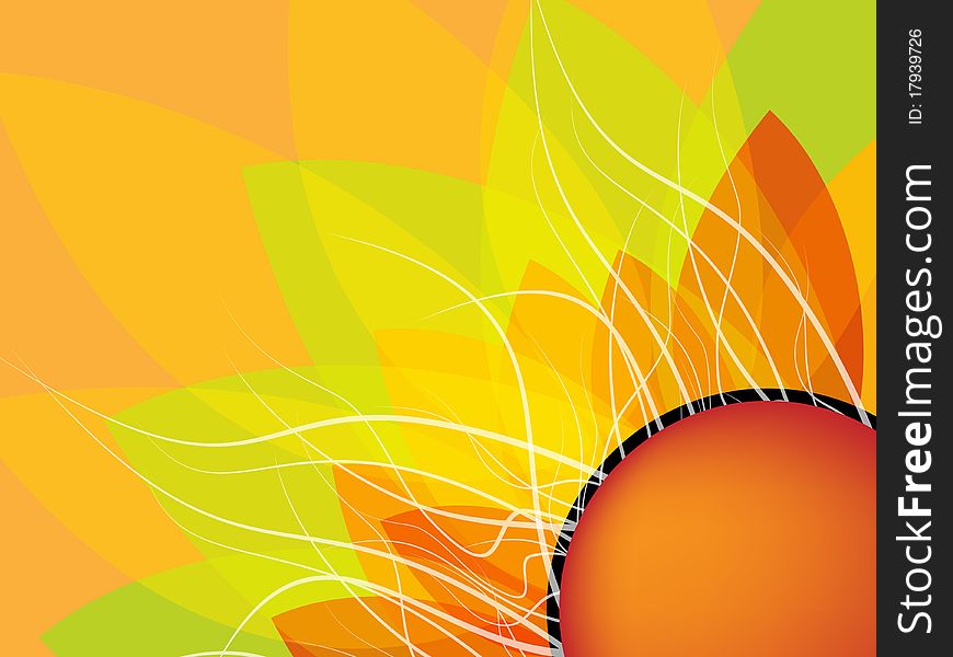 Sunflower - abstract yellow /orange background. Sunflower - abstract yellow /orange background