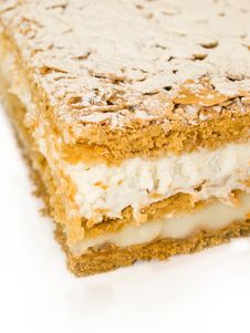 Cake Almond With Whipped Cream And Cream Stock Image Cake Almond With Whipped Cream And Cream Stock Image