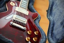 Electric Guitar In The Black Case Royalty Free Stock Photography Electric Guitar In The Black Case Royalty Free Stock Photography