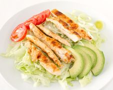 Salad With Grilled Chicken Stock Photo Salad With Grilled Chicken Stock Photo