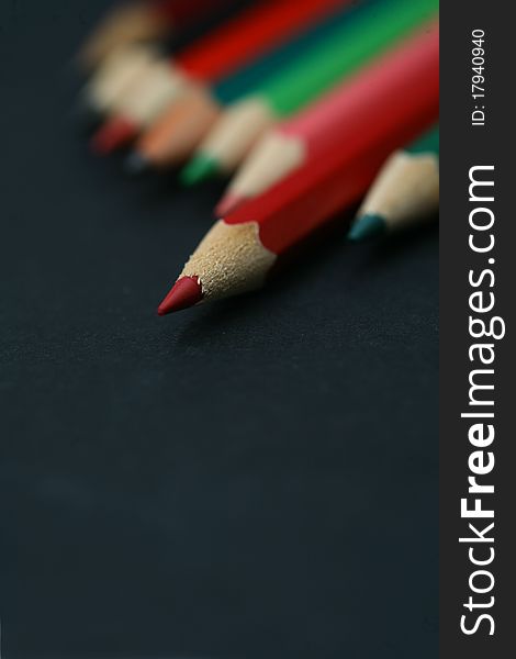 Background-color close-up image of a pencil. Background-color close-up image of a pencil
