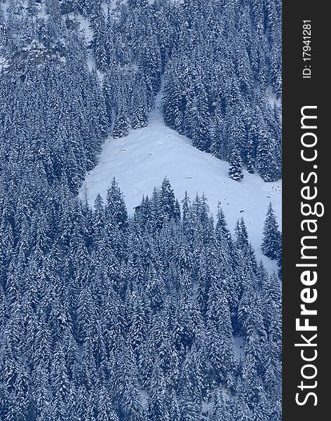 Wonderful winter landscape in Switzerland