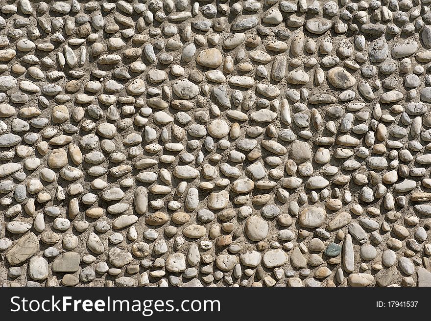 Pebble texture wall