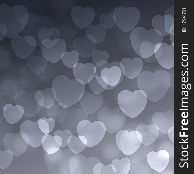 Abstract background with dark hearts lights. Abstract background with dark hearts lights