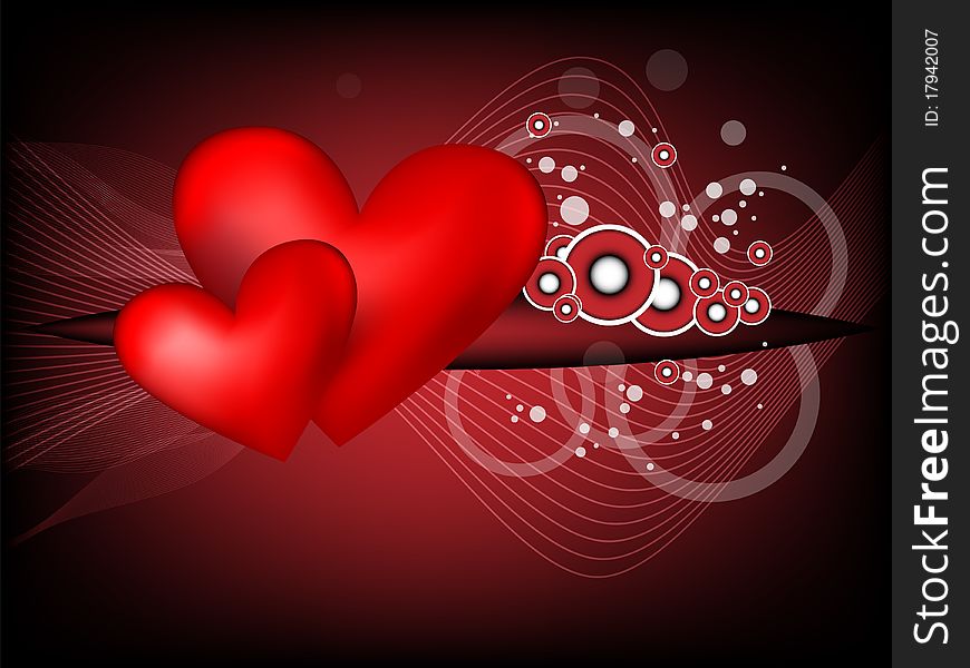 Heart modern background - abstract theme