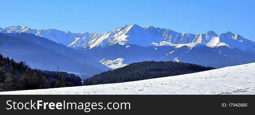 Brilliant winter weather in the tyrolean alps. Brilliant winter weather in the tyrolean alps