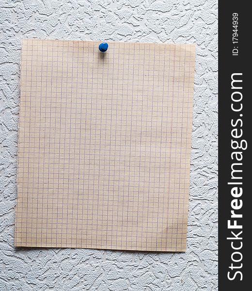 White note paper on gray background. White note paper on gray background