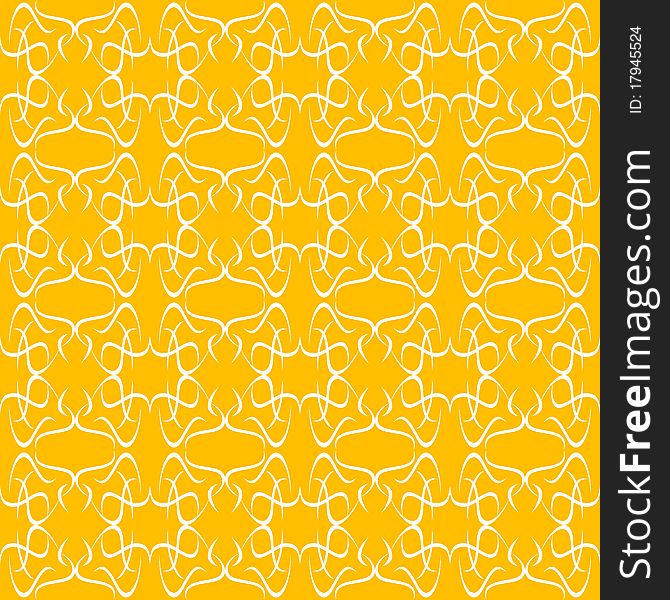 Orange seamless ornament decorative background flow pattern