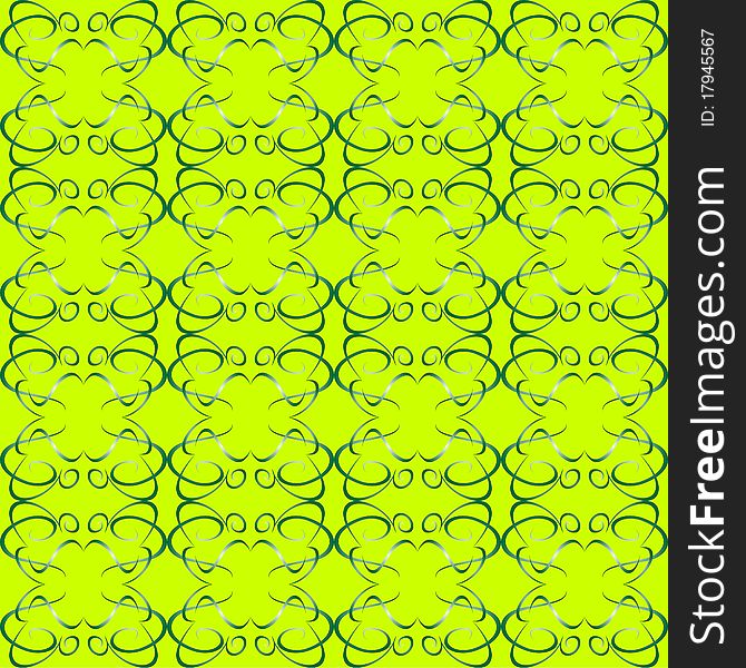 Seamless green ornament decorative background pattern. Seamless green ornament decorative background pattern