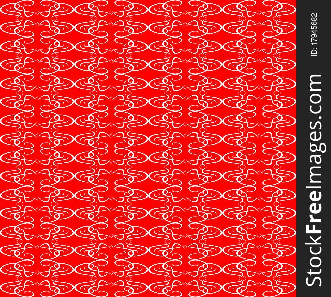 Seamless red romantic ornament decorative background pattern. Seamless red romantic ornament decorative background pattern