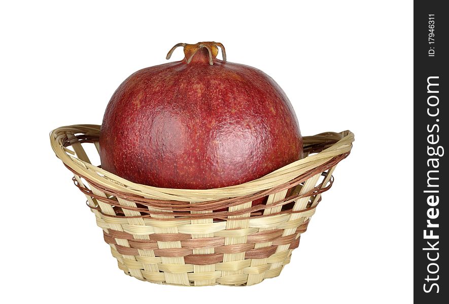 Pomegranate in the basket