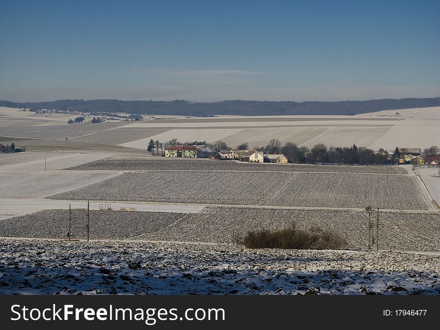 View of the italian winter countryside. View of the italian winter countryside