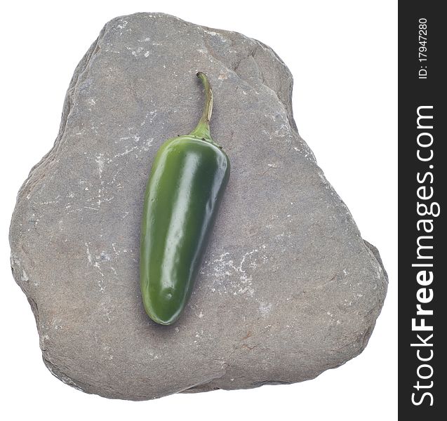 Jalapeno Pepper On A Rock