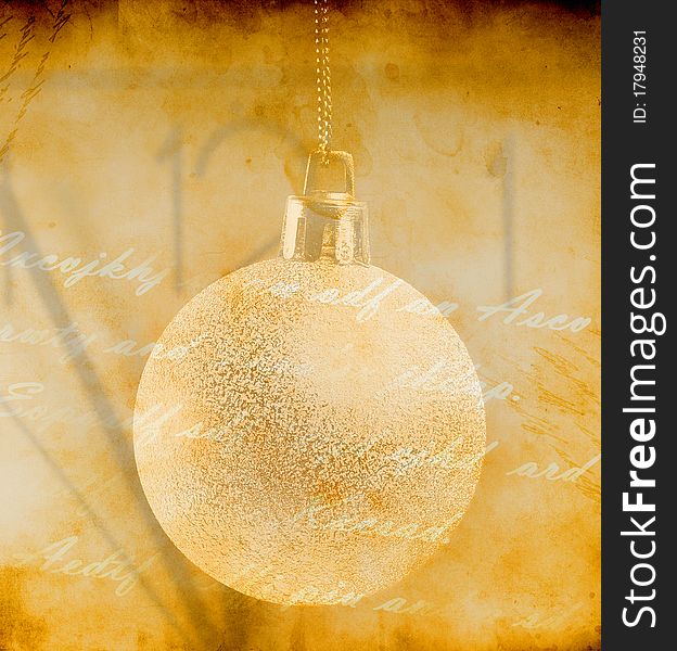 Grunge background with new year bubble