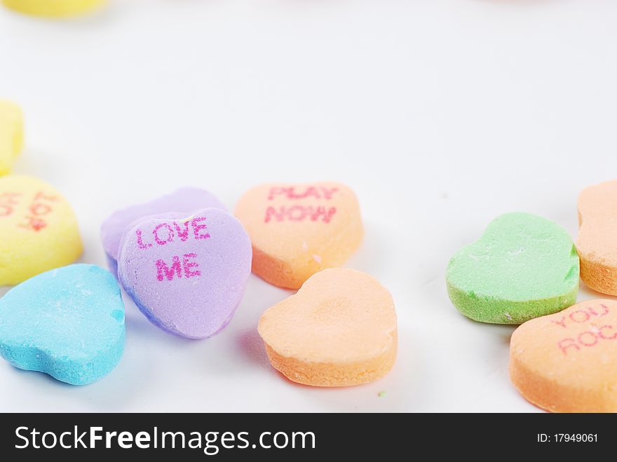 Colorful Valentine's day candies. Colorful Valentine's day candies