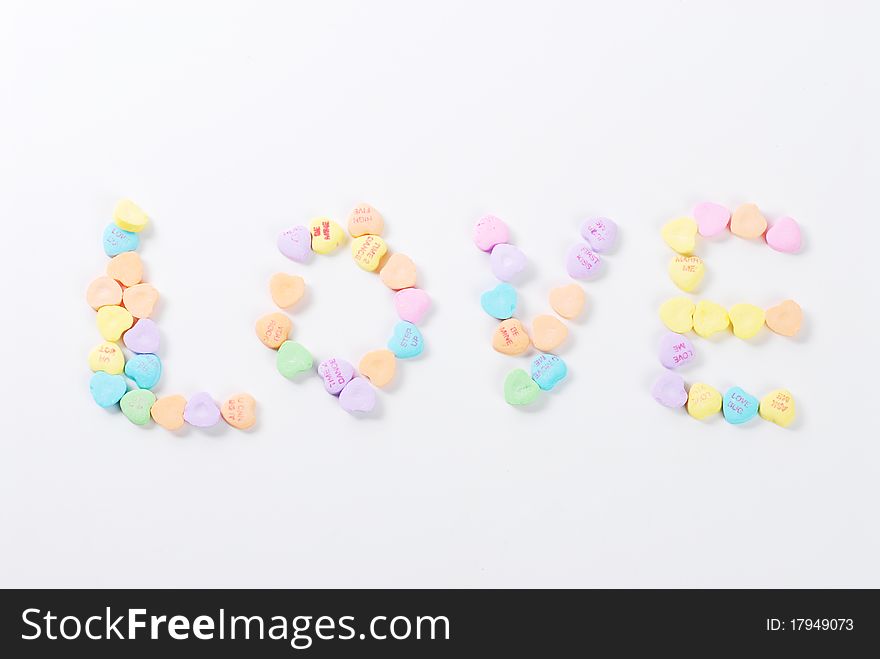 Colorful Valentine's day candies. Colorful Valentine's day candies