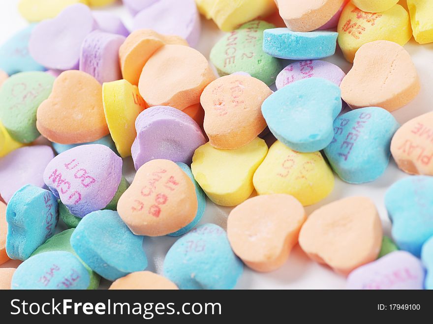 Colorful Valentine's day candies. Colorful Valentine's day candies