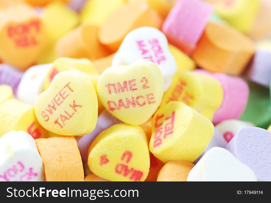 Colorful Valentine's day candies. Colorful Valentine's day candies