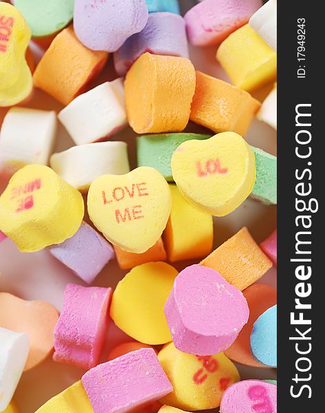 Valentine s day candies and letters